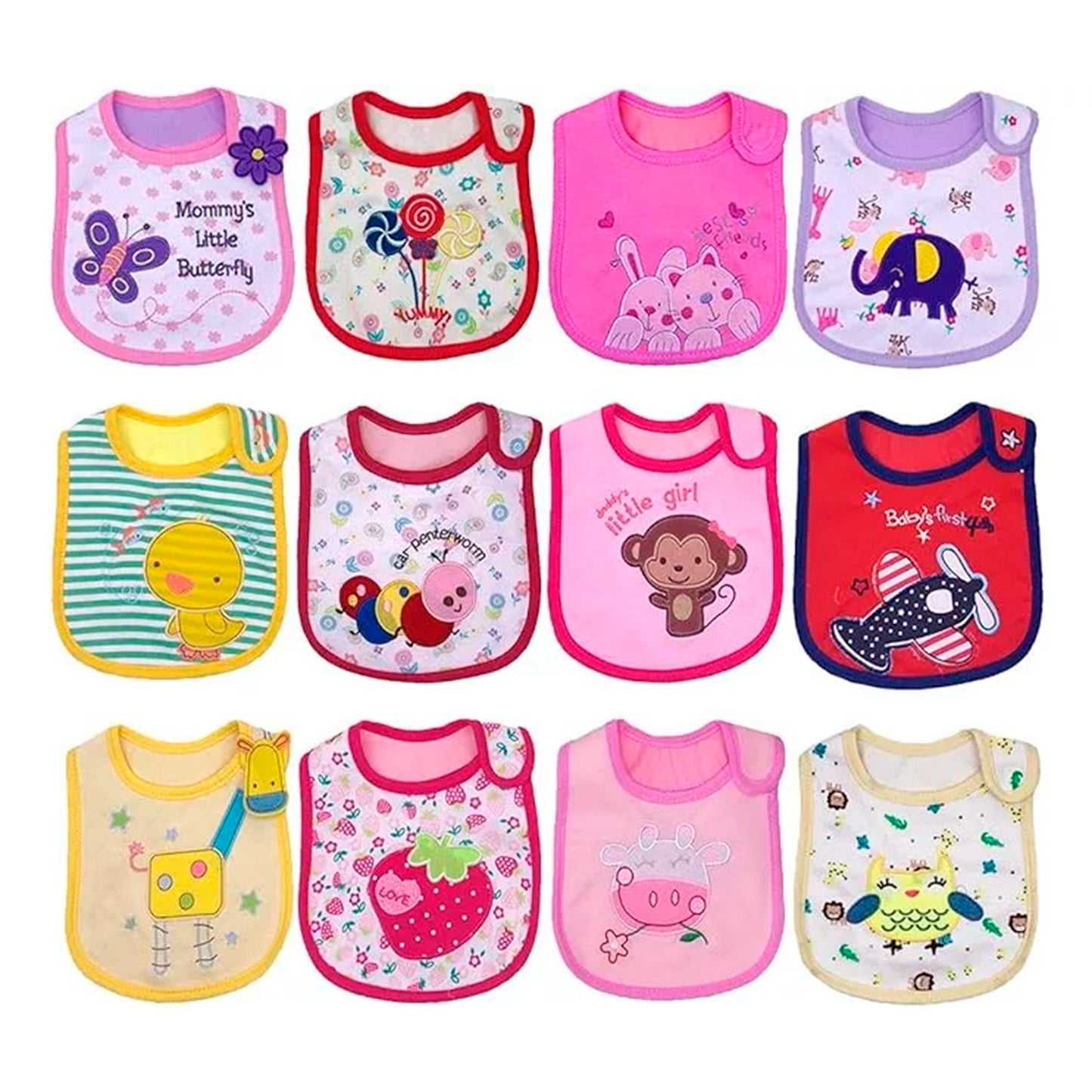 Pack 3 Baberos Impermeables Bebés Varios Diseños