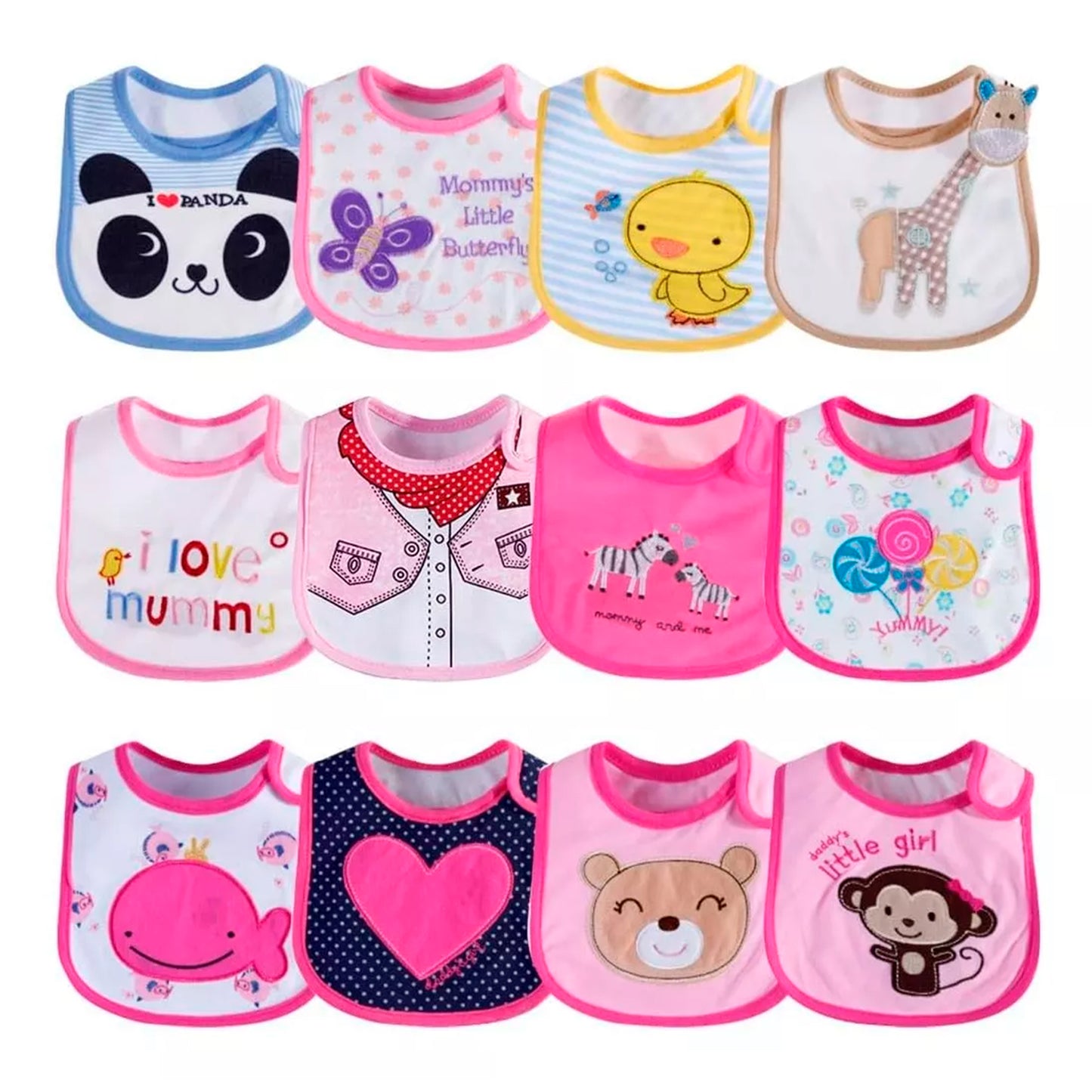 Pack 3 Baberos Impermeables Bebés Varios Diseños
