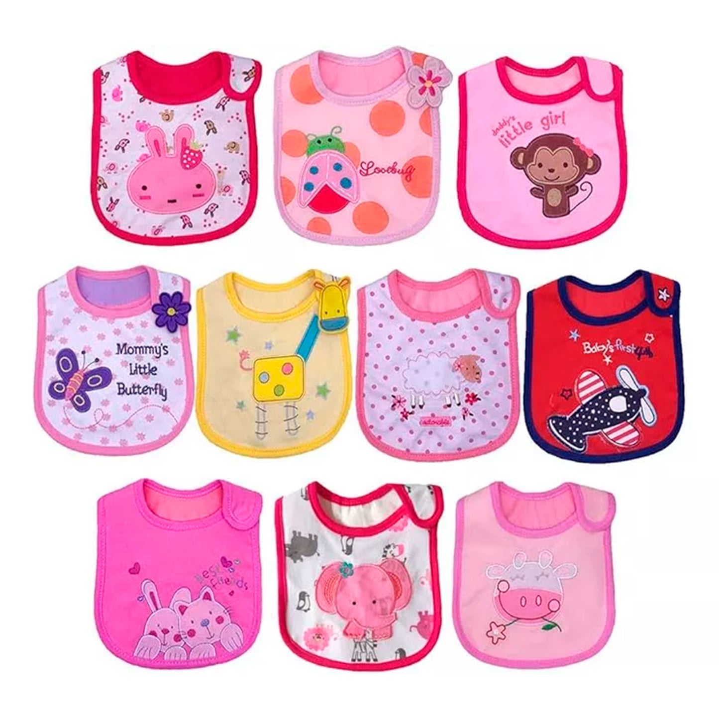 Pack 3 Baberos Impermeables Bebés Varios Diseños