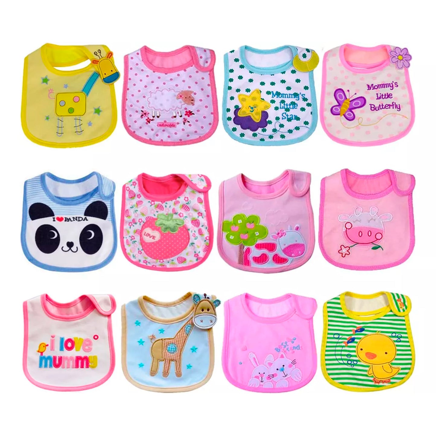 Pack 3 Baberos Impermeables Bebés Varios Diseños