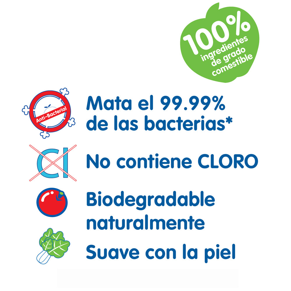 Limpiador mamaderas y accesorios bebé con dosificador 700 ml