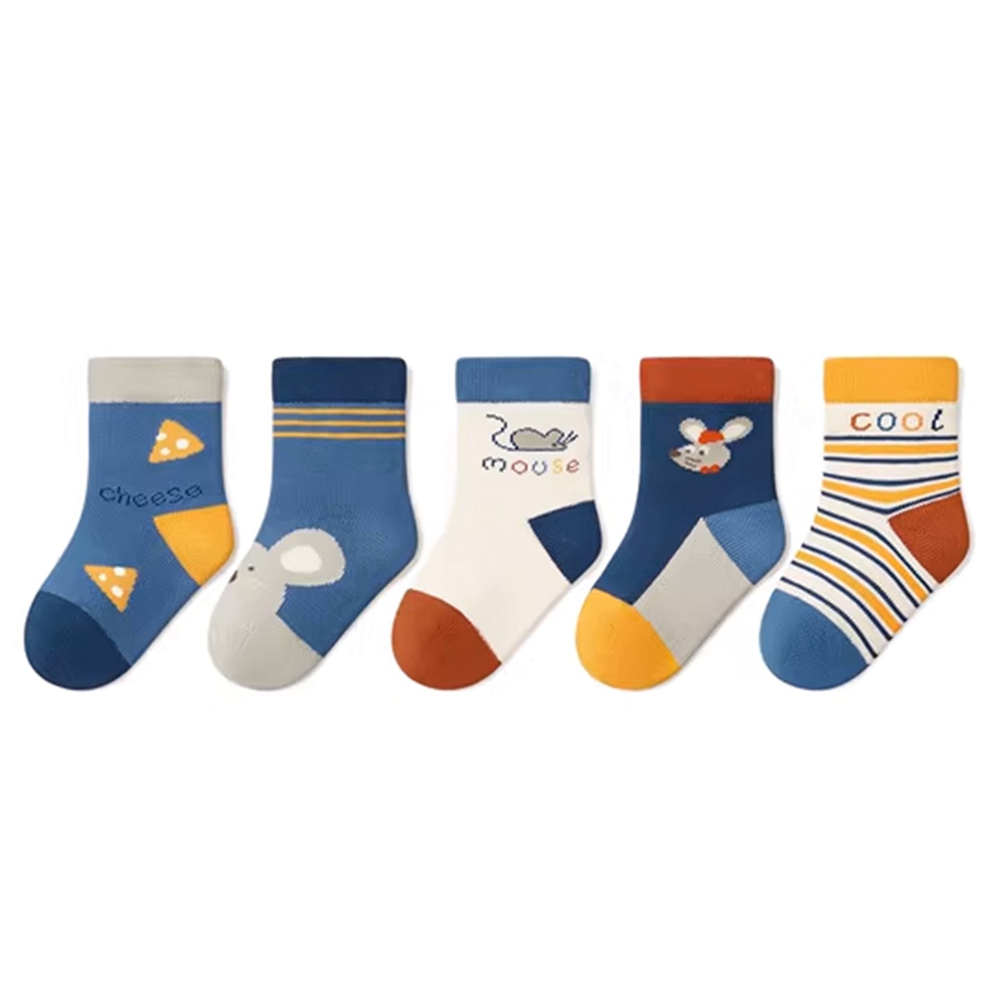 4 Pares Calcetines Cortos Infantiles Diseños Surtidos Niduo Bear