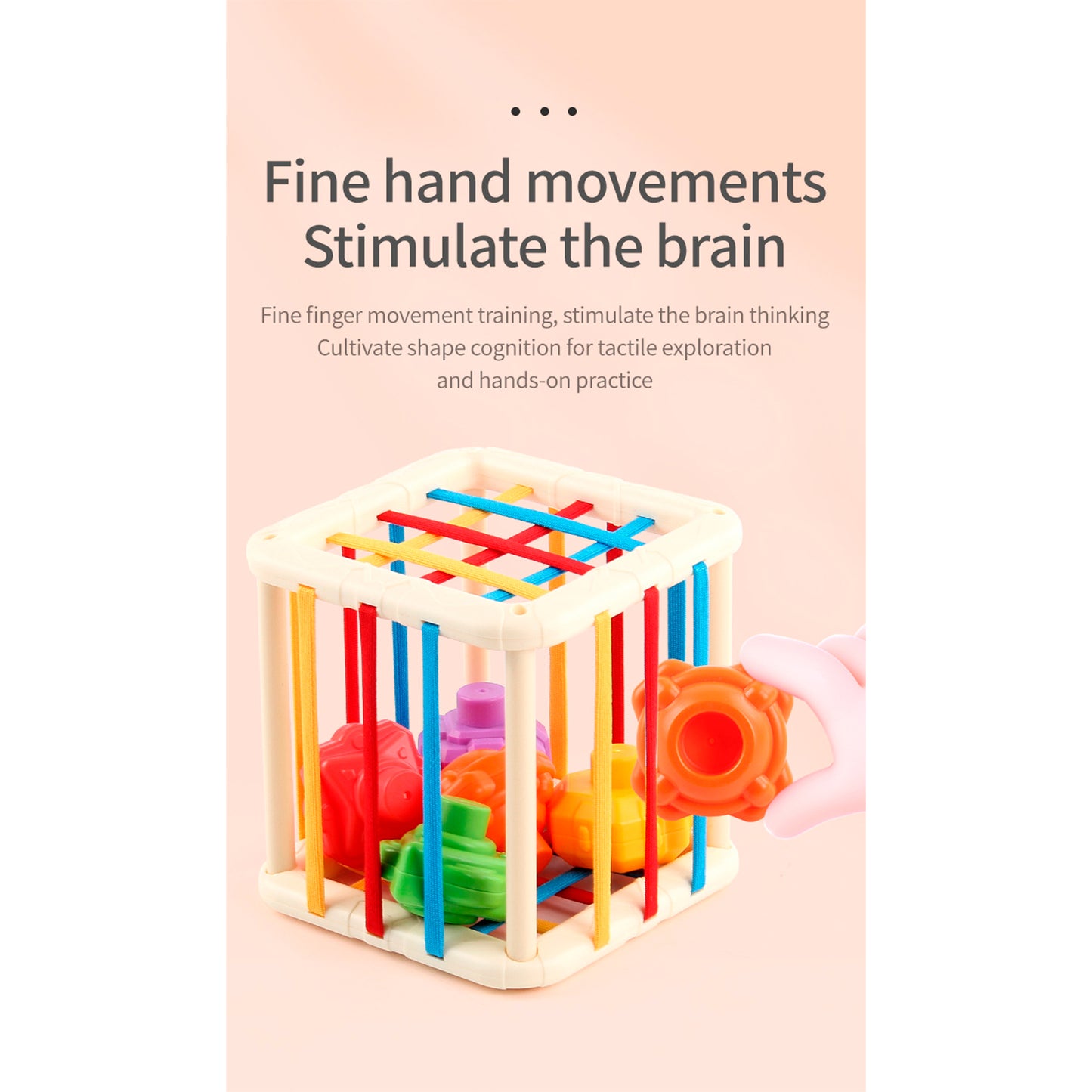 Cubo de Estimulación Sensorial de Colores y Formas para Bebés