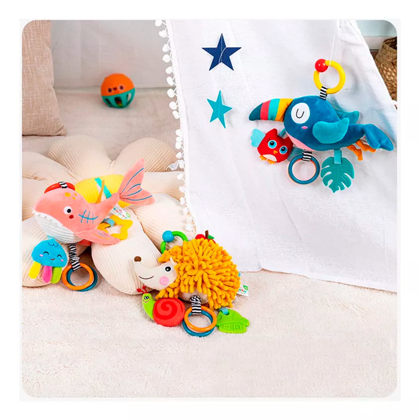 Móviles Sonajeros De Juguete Pull Bell Doll Para Bebé