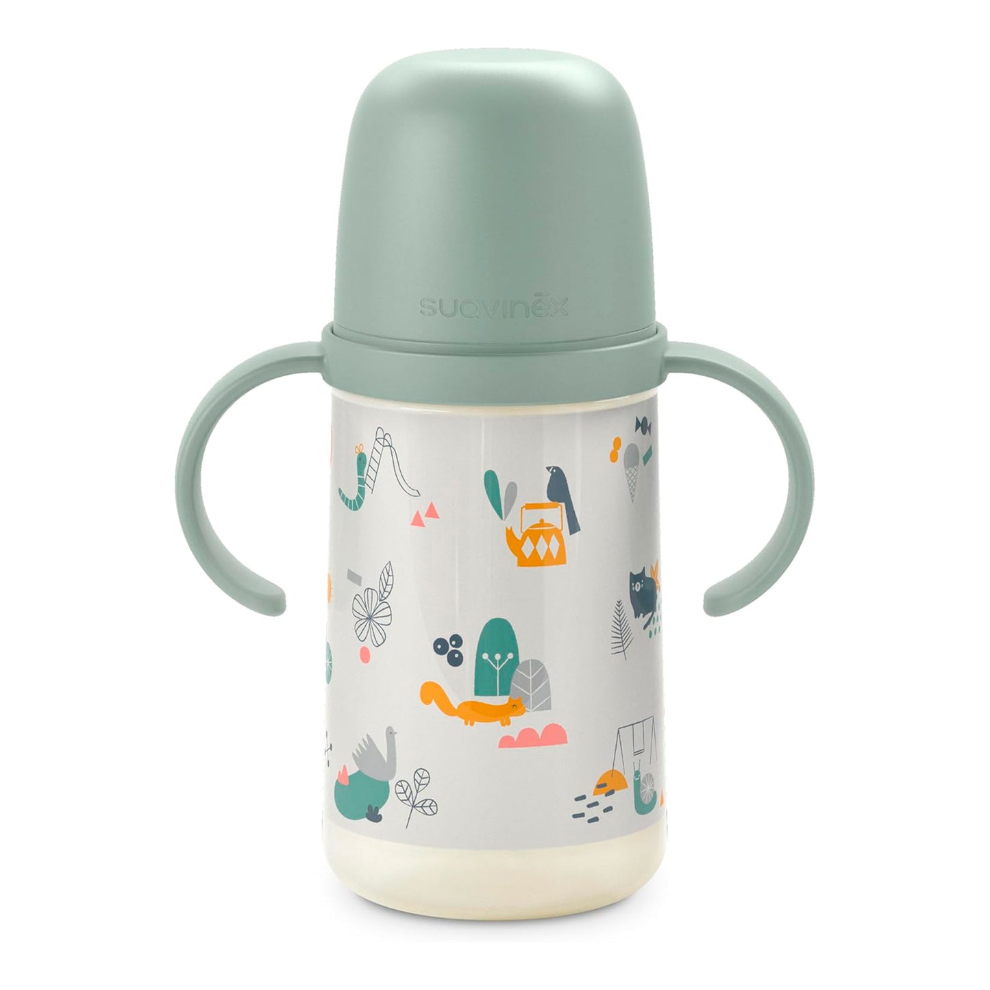 Vaso Mamadera con Asas y Tetina Silicona 270ml 6m+ Suavinex