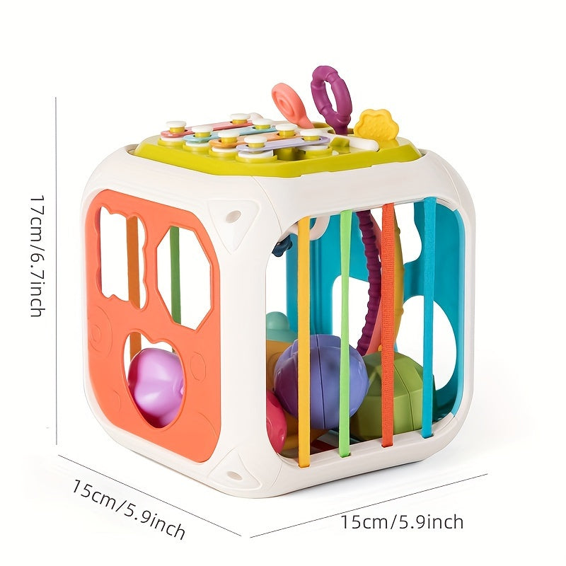 Cubo Sensorial Multifuncional Juego Educativo de Formas para Bebé