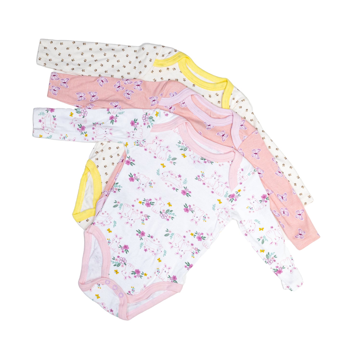 Pack 3 Bodys Algodón Con Manga Larga Bebé 0-3 a 9-12 meses