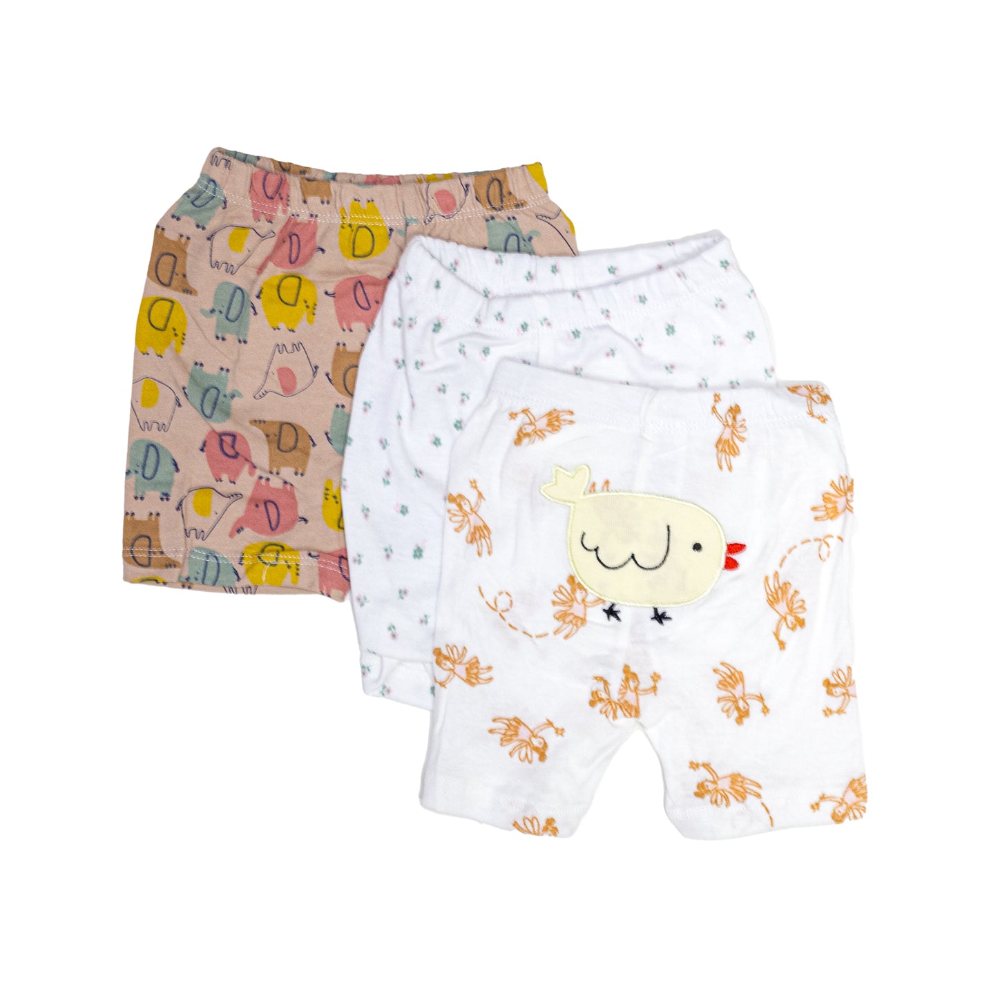 Pack 3 Shorts Pantalón Corto Bebé 0-3 a 9-12 meses