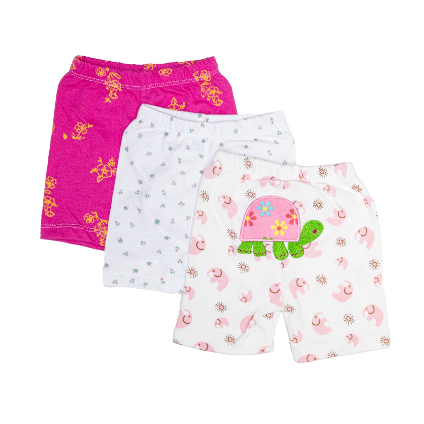 Pack 3 Shorts Pantalón Corto Bebé 0-3 a 9-12 meses
