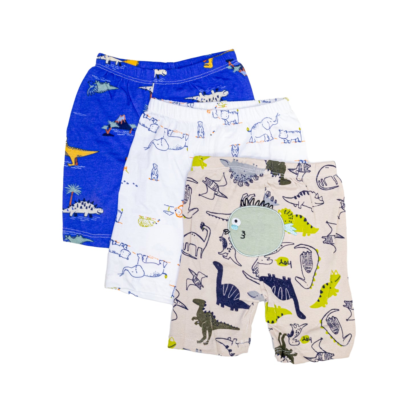 Pack 3 Shorts Pantalón Corto Bebé 0-3 a 9-12 meses