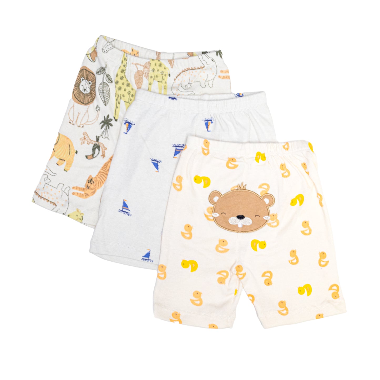 Pack 3 Shorts Pantalón Corto Bebé 0-3 a 9-12 meses
