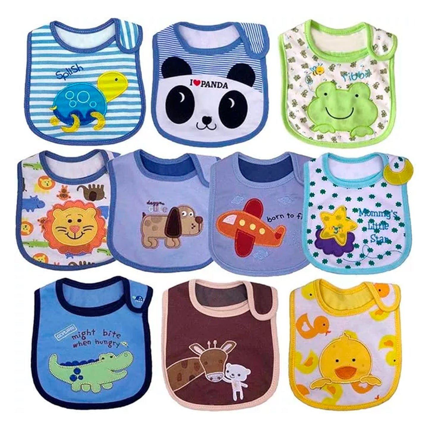 Pack 3 Baberos Impermeables Bebés Varios Diseños