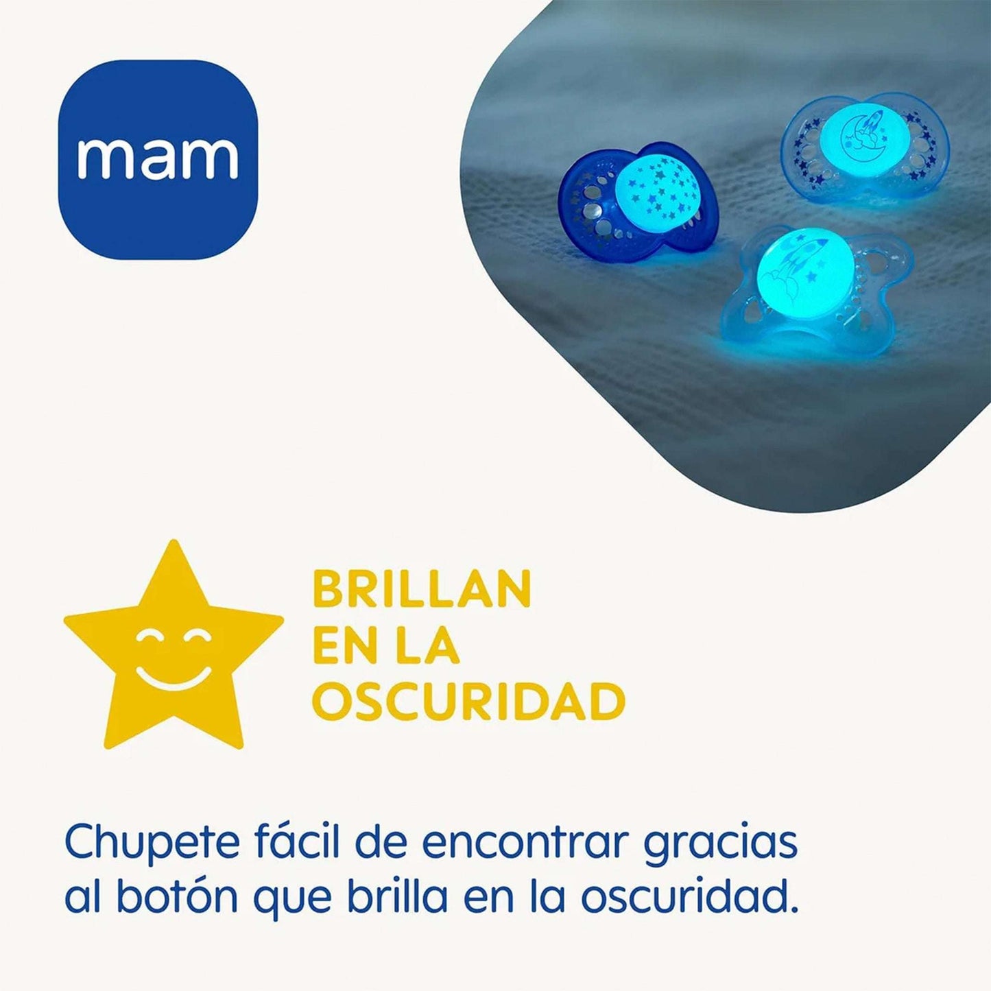 Chupetes nocturnos silicona Original Night 16m+ 2 unds MAM