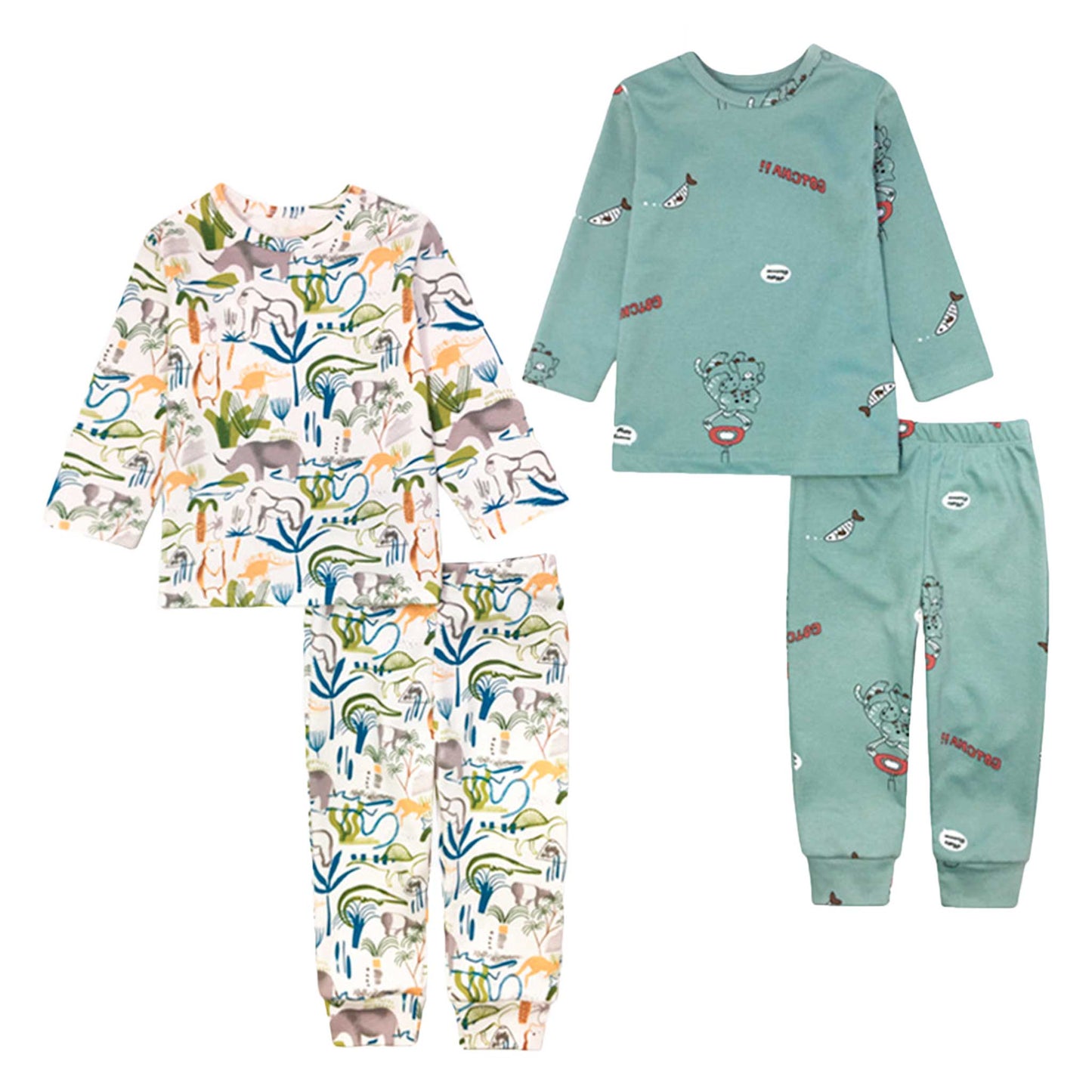 Pack 2 Pijamas Largos De 2 Piezas Algodón Bebé 6-9 a 24-36 Meses