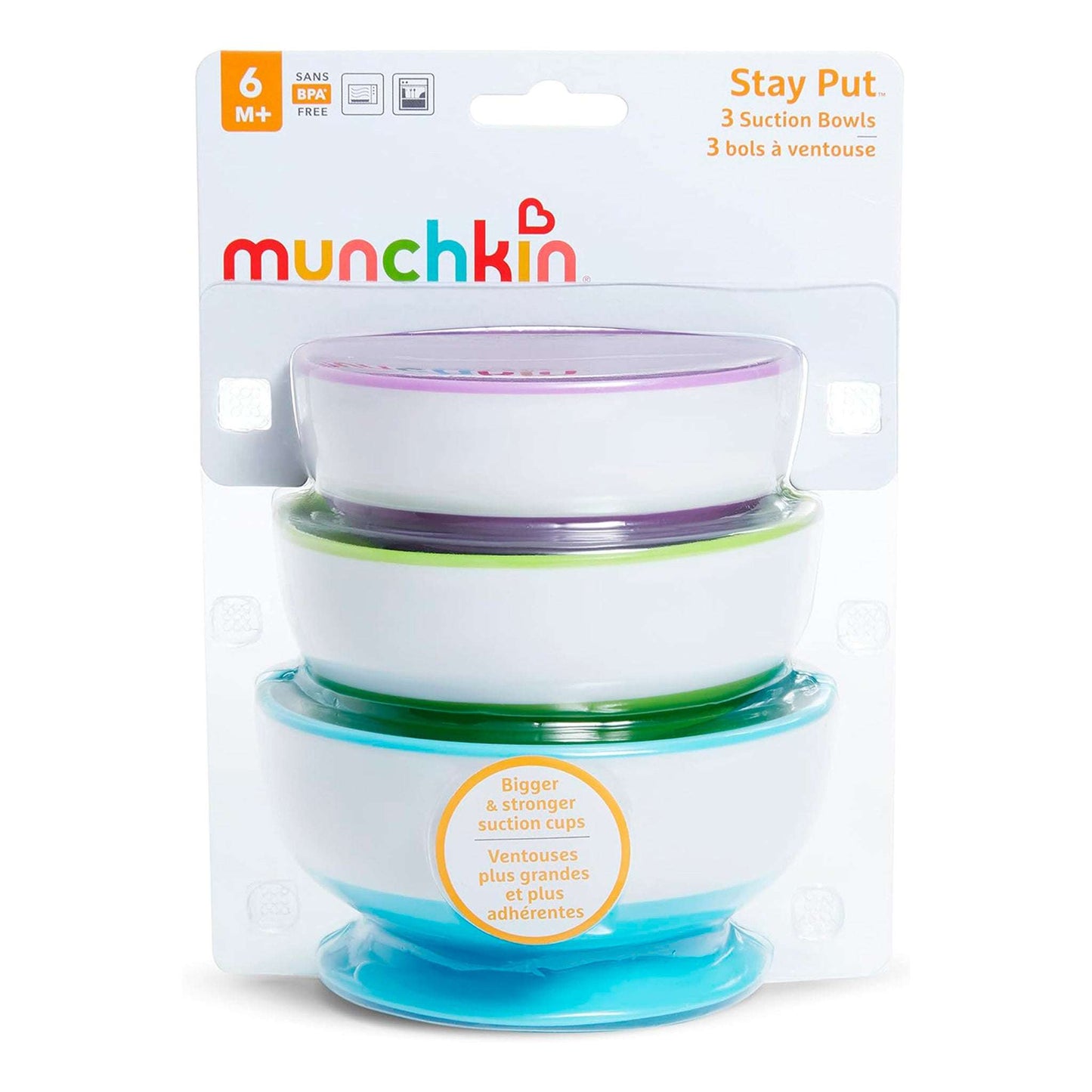 Set de 3 bowls con ventosa Stay Put Munchkin