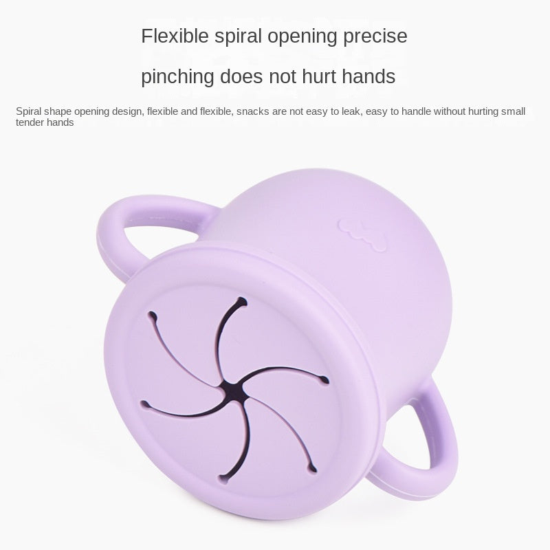 Porta Snacks y Fruta Taza De Silicona para Bebé