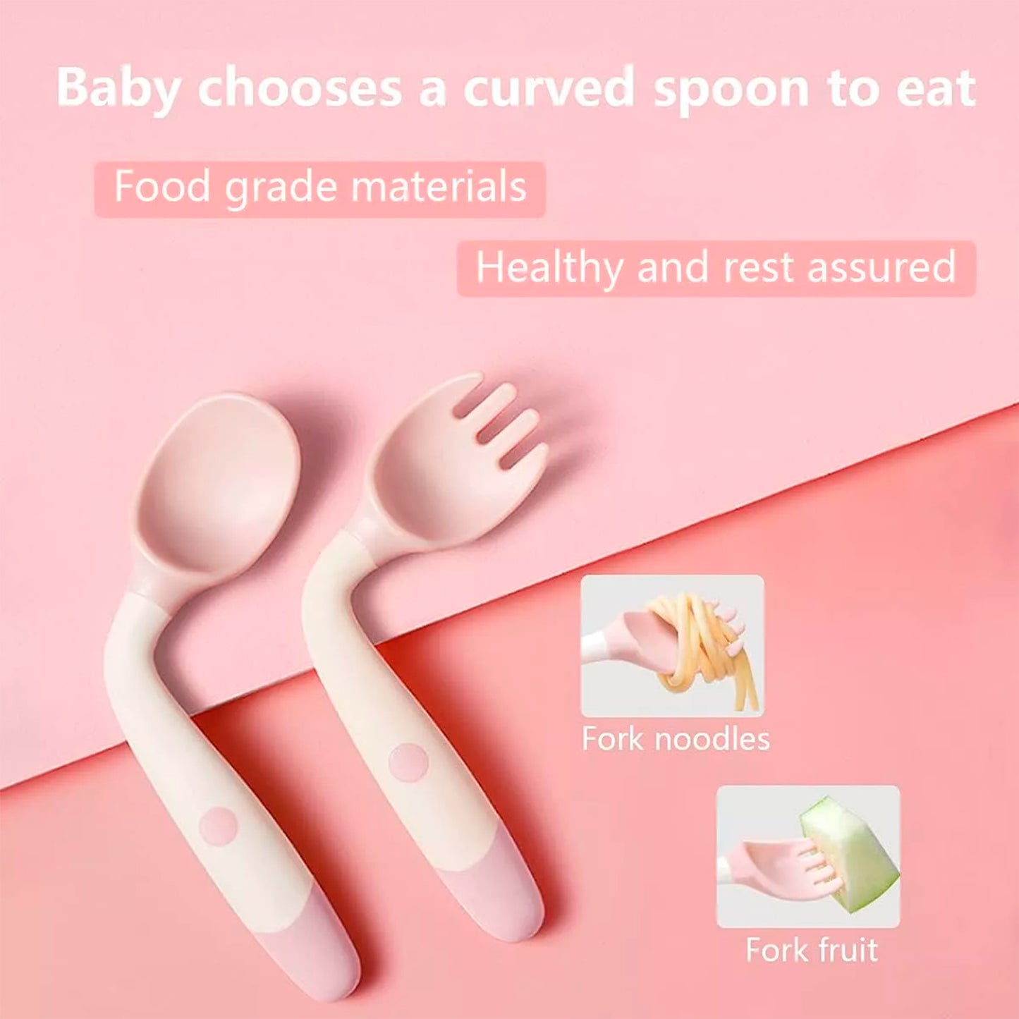 Juego Cuchara y Tenedor Flexible De Aprendizaje Para Bebés