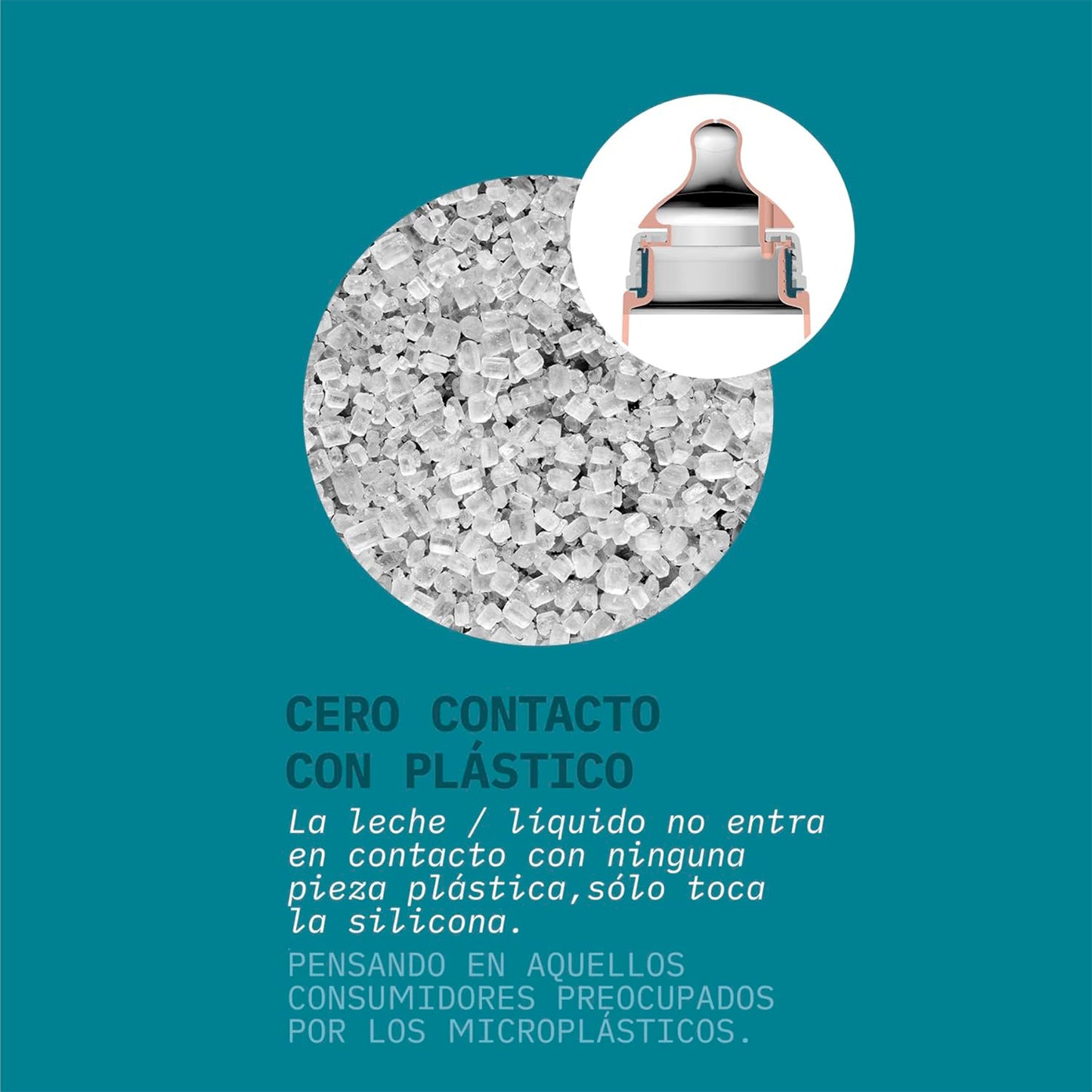 Mamadera de silicona con Tetina Fisiologica Sx Pro 240ml Flujo Medio +3m Colour Essence Suavinex