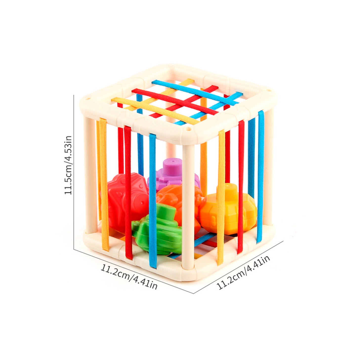 Cubo de Estimulación Sensorial de Colores y Formas para Bebés
