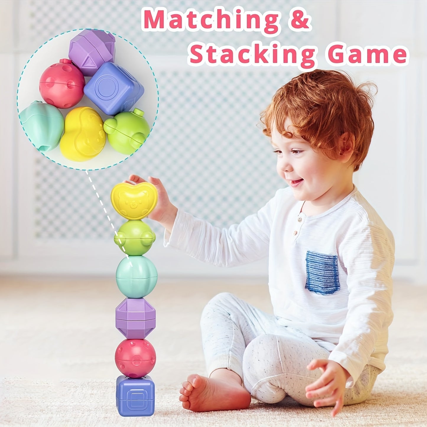 Cubo Sensorial Multifuncional Juego Educativo de Formas para Bebé