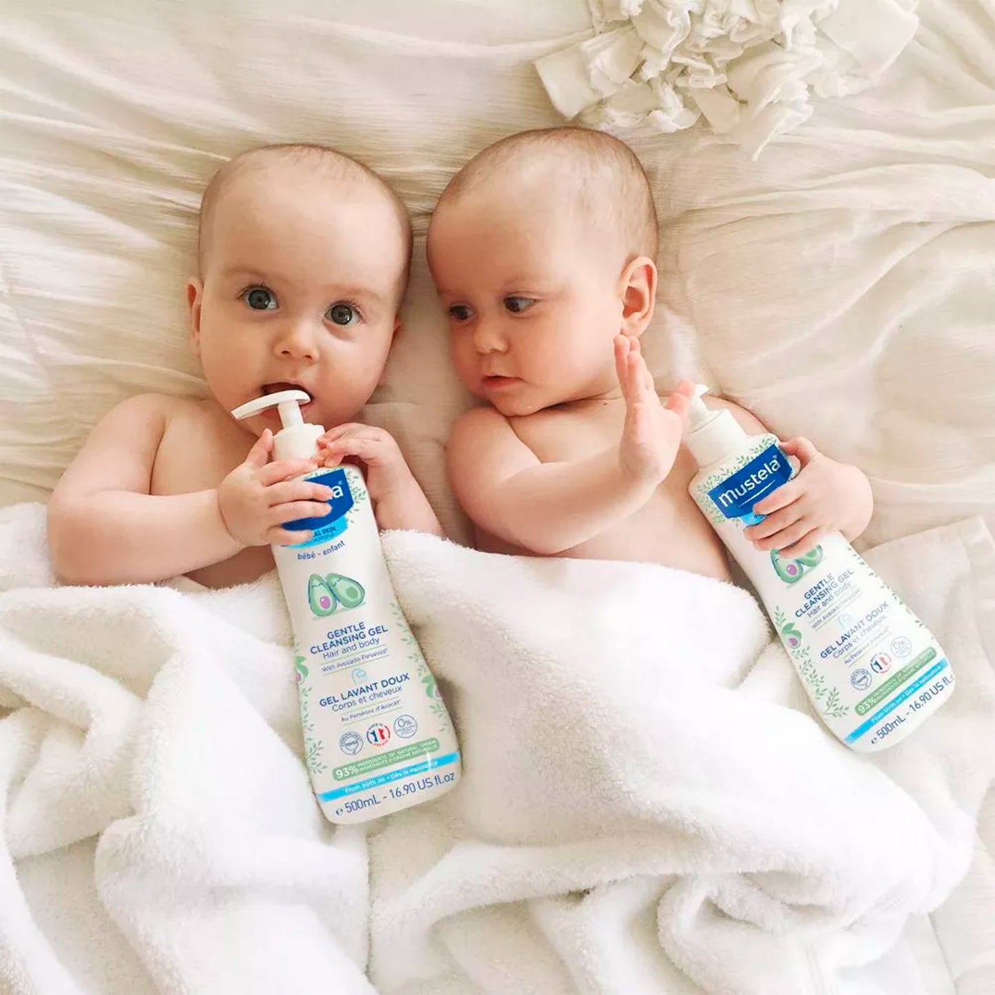 Gel de baño suave para cuerpo y cabello bebé 500ml Mustela