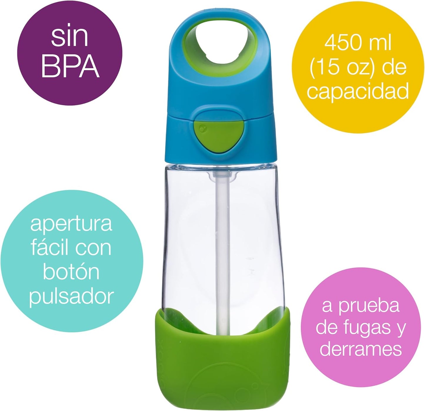 Botella Antiderrame Tritán Drink Bottle 450ml B.box