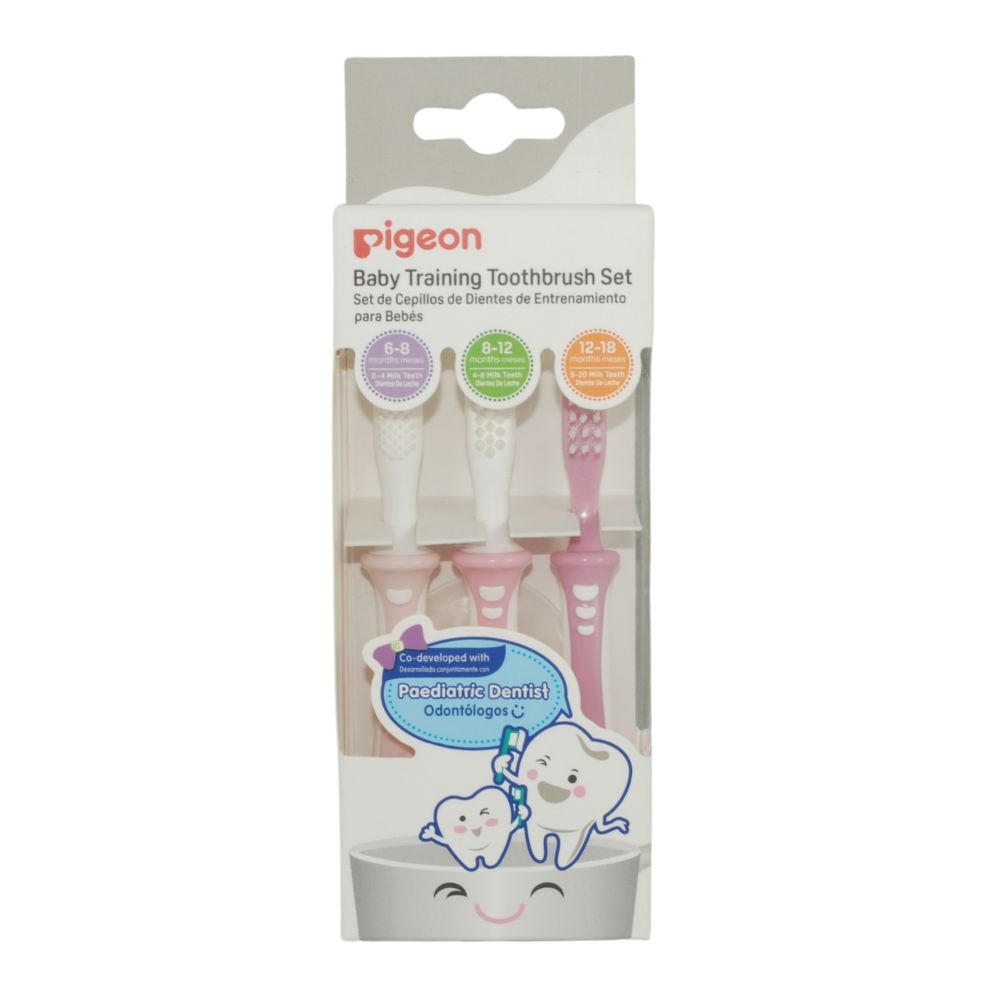 Set cepillos dentales de aprendizaje 3 etapas Pigeon