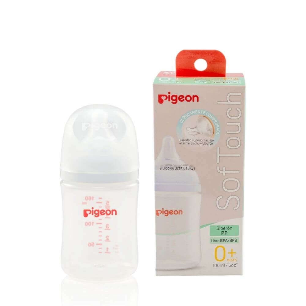 Mamadera 3rd Gen Softouch boca ancha plástico pp 160ml Pigeon