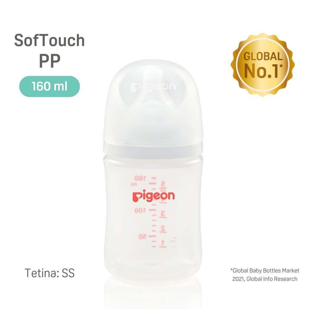 Mamadera 3rd Gen Softouch boca ancha plástico pp 160ml Pigeon