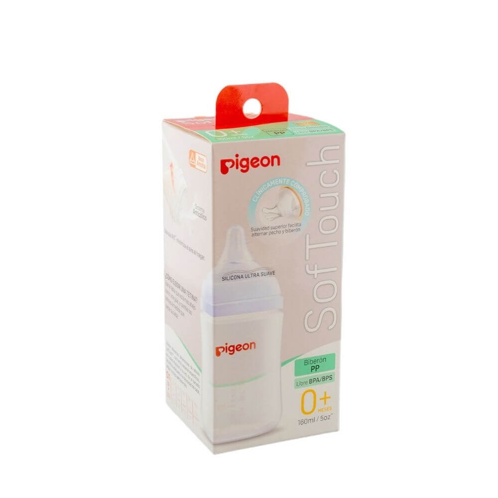 Mamadera 3rd Gen Softouch boca ancha plástico pp 160ml Pigeon
