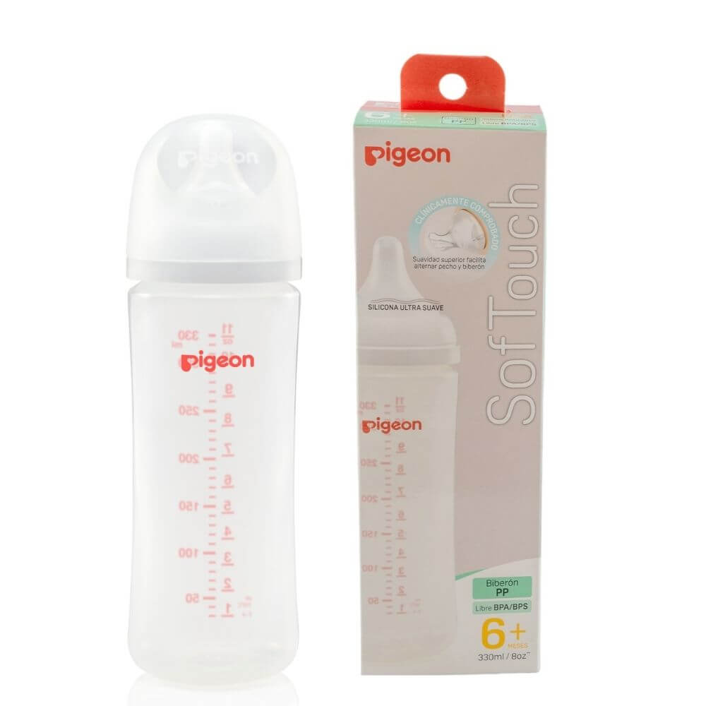 Mamadera 3rd Gen Softouch boca ancha plástico pp 330ml Pigeon