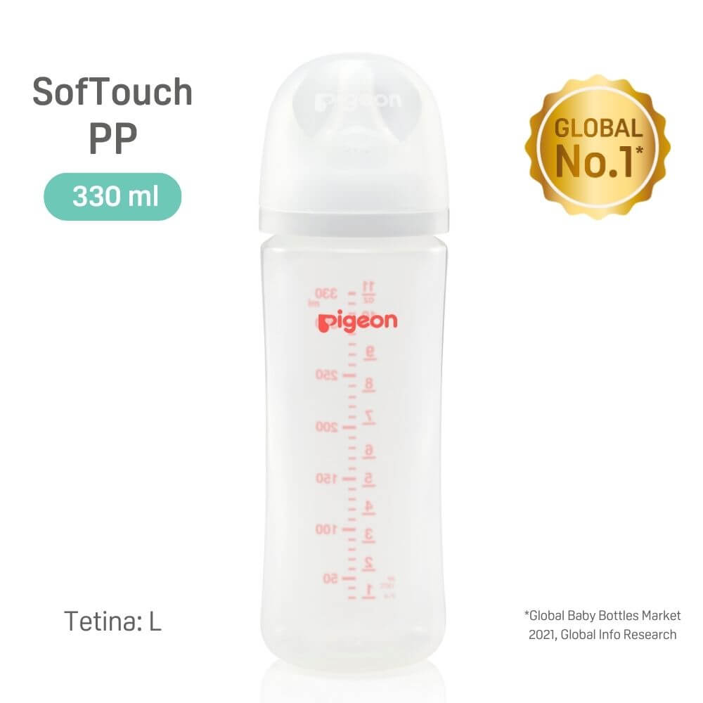 Mamadera 3rd Gen Softouch boca ancha plástico pp 330ml Pigeon