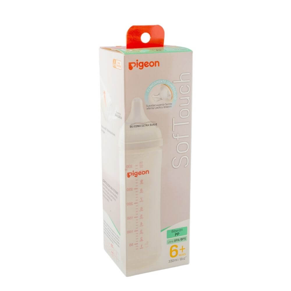 Mamadera 3rd Gen Softouch boca ancha plástico pp 330ml Pigeon