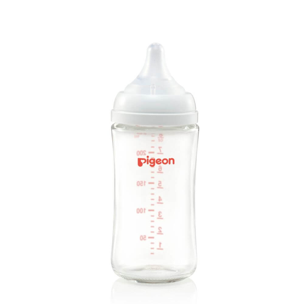 Mamadera 3rd Gen Softouch boca ancha vidrio 240ml Pigeon