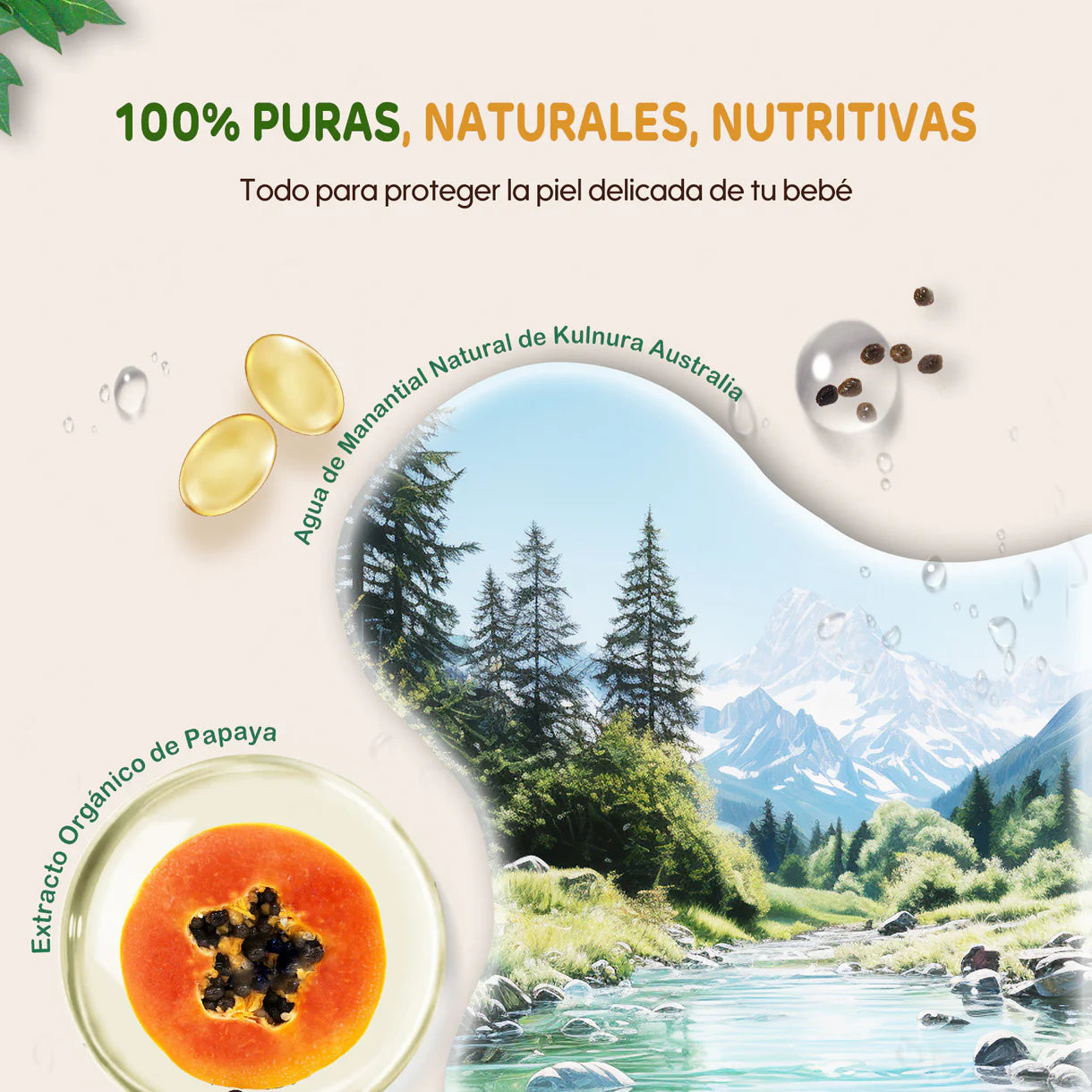 Toallitas Húmedas con extracto de Papaya Caja 12 paquetes 1008 unds Aiwibi