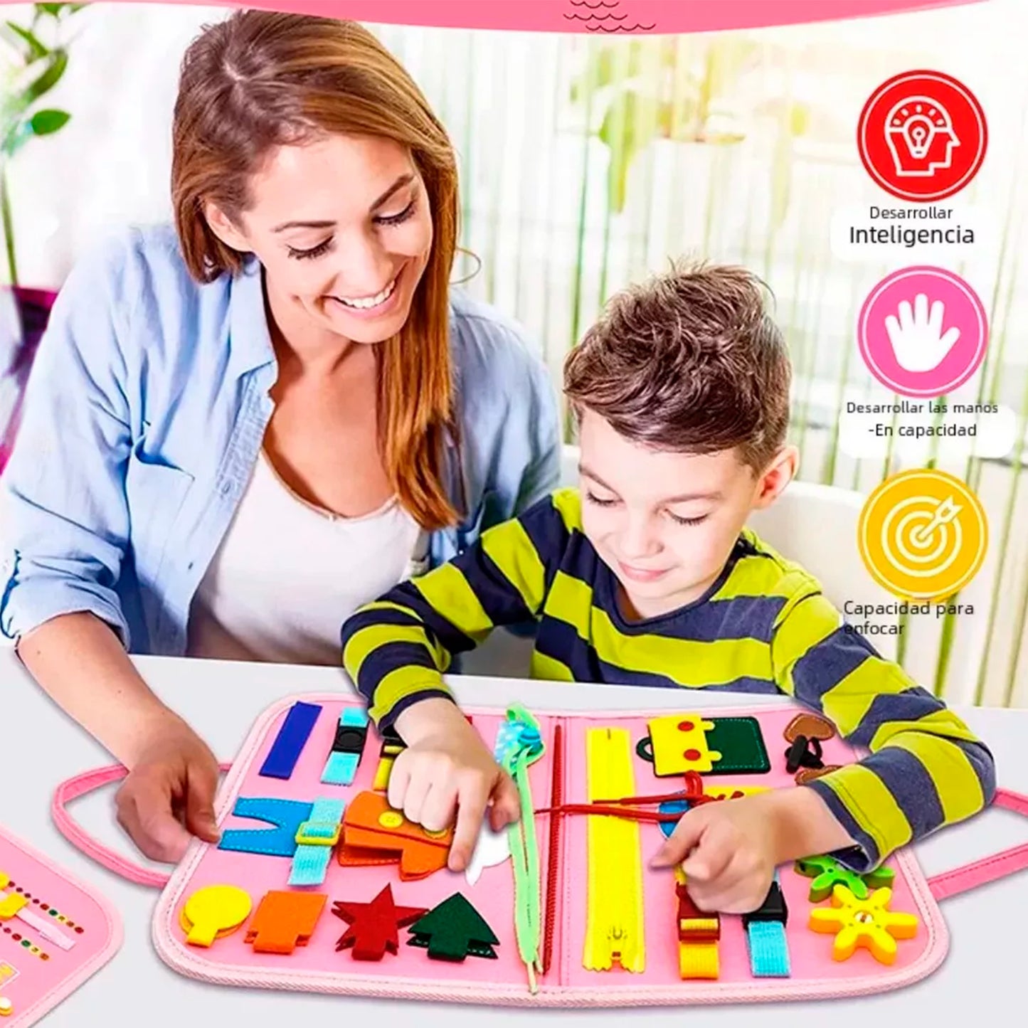 Tablero Sensorial Interactivo Montessori Juego Educativo