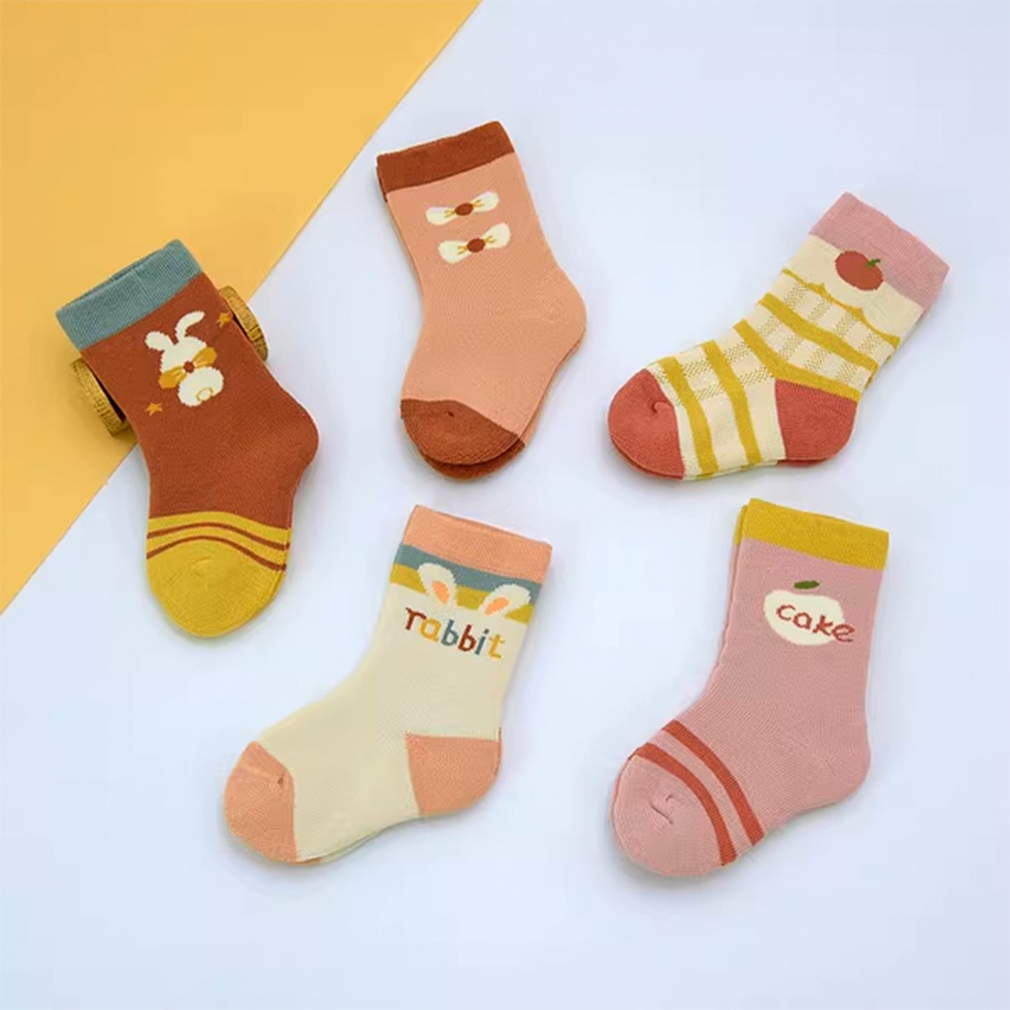 4 Pares Calcetines Cortos Infantiles Diseños Surtidos Niduo Bear
