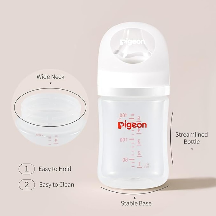 Mamadera 3rd Gen Softouch boca ancha plástico pp 330ml Pigeon