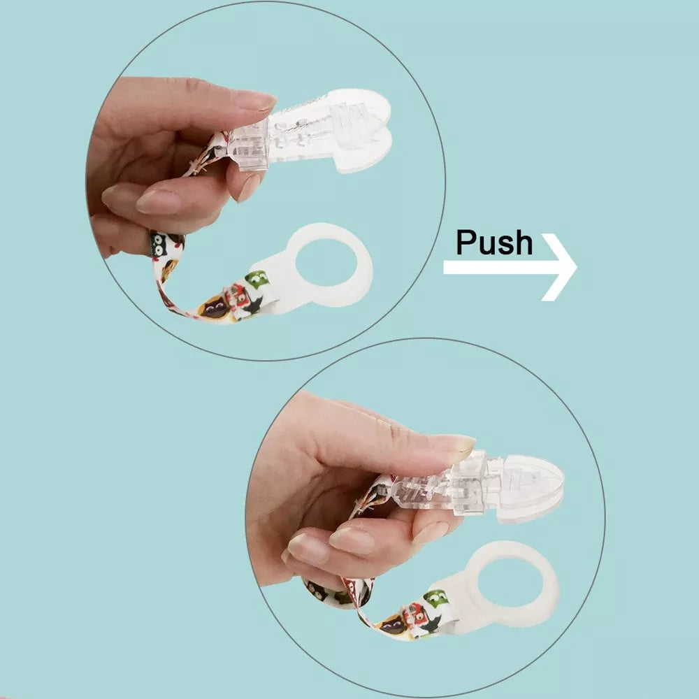 Pack 2 Correas Portachupetes Con Enganche Chupete Sin Anillo