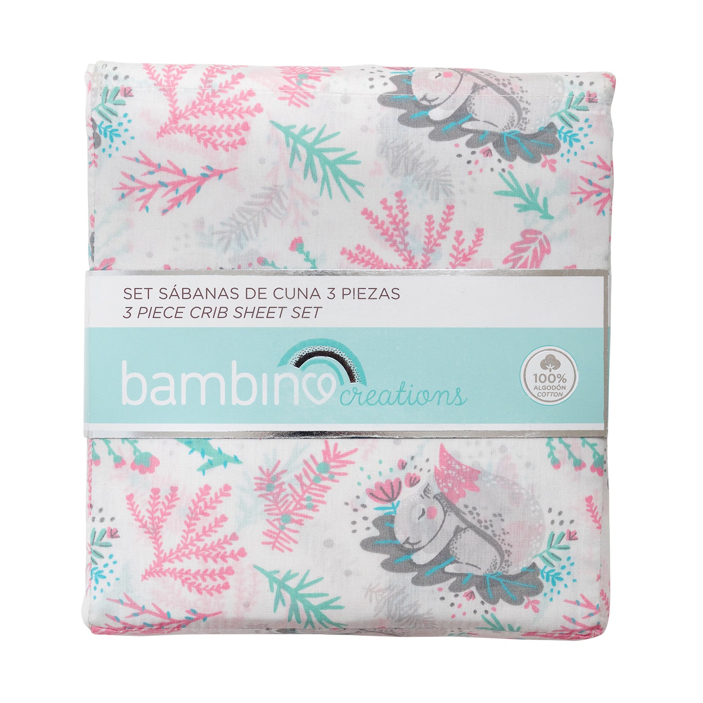 Set de sábanas para cuna 3 piezas Bambino