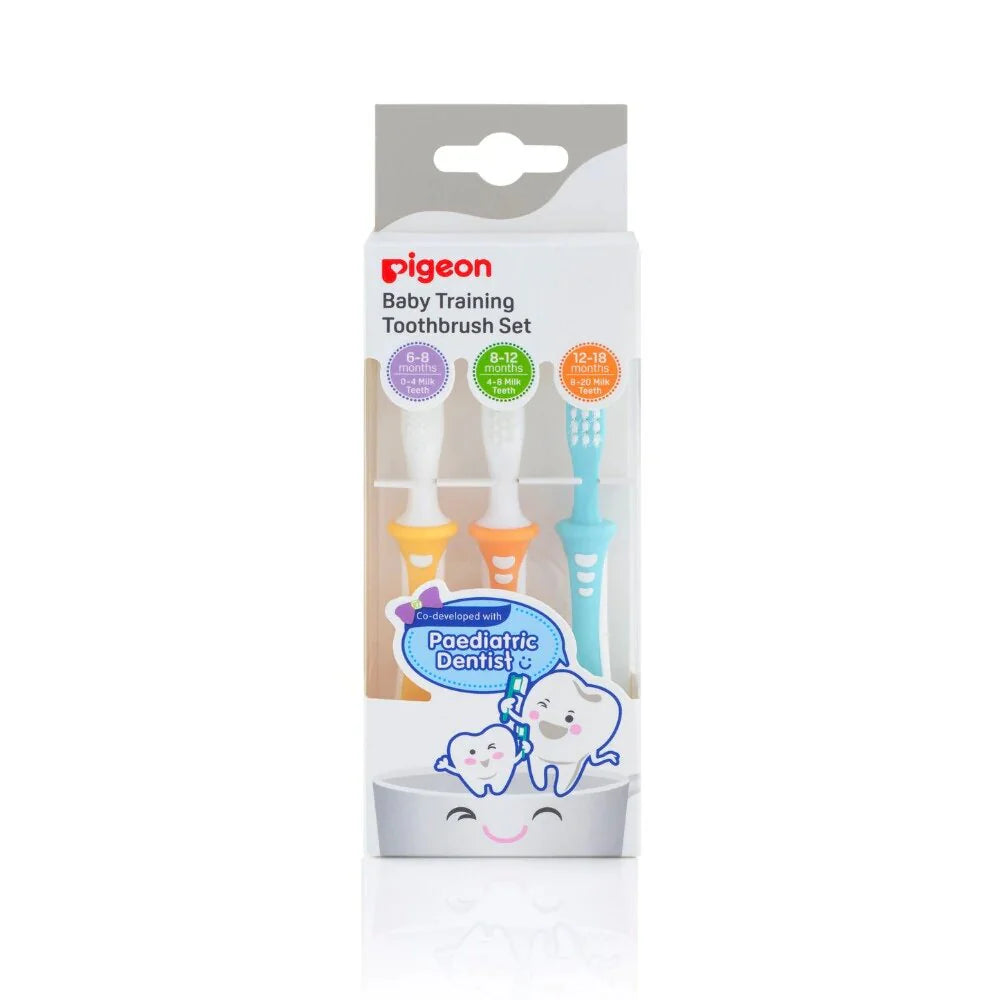 Set cepillos dentales de aprendizaje 3 etapas Pigeon