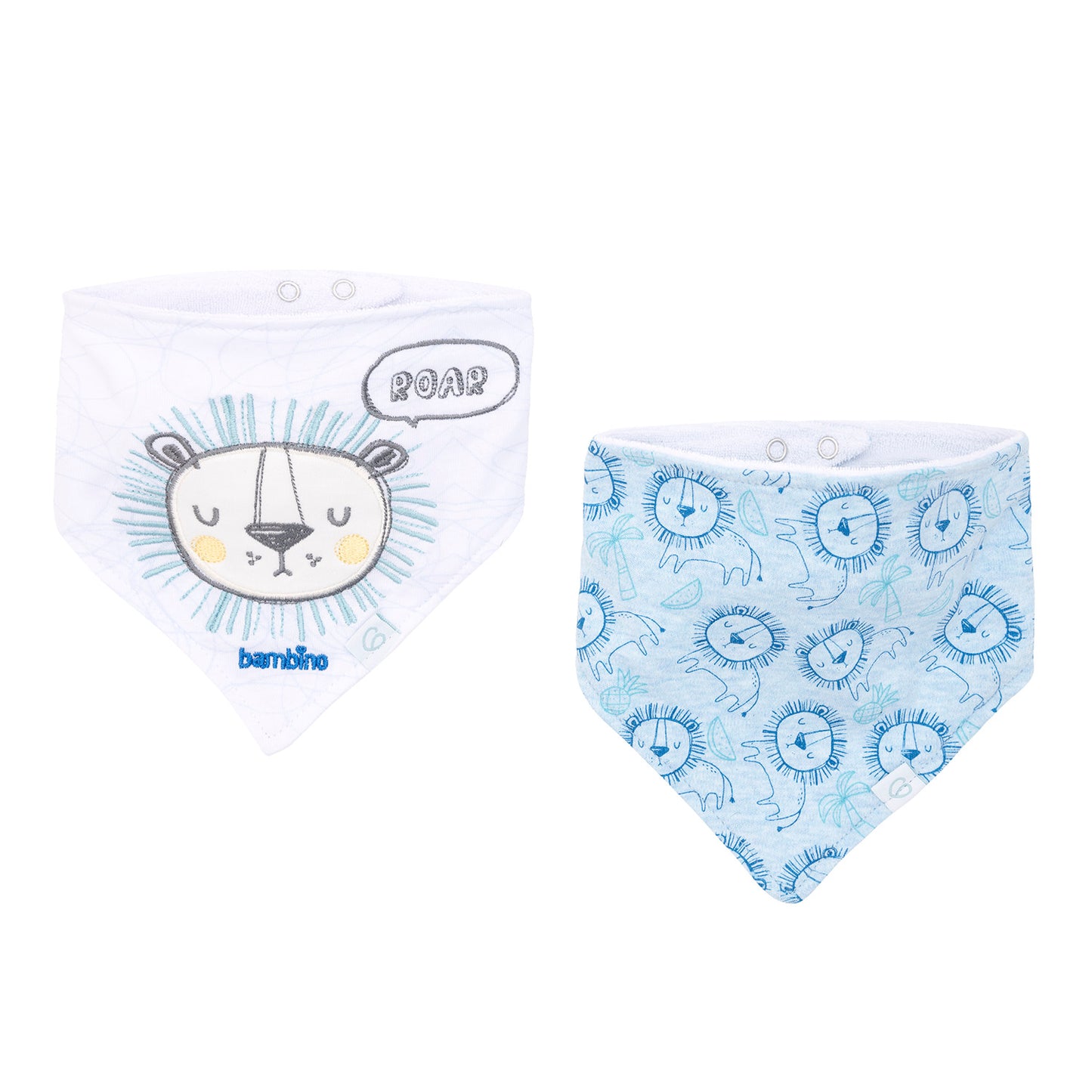 Set 2 Baberos Bandana Algodón Bambino