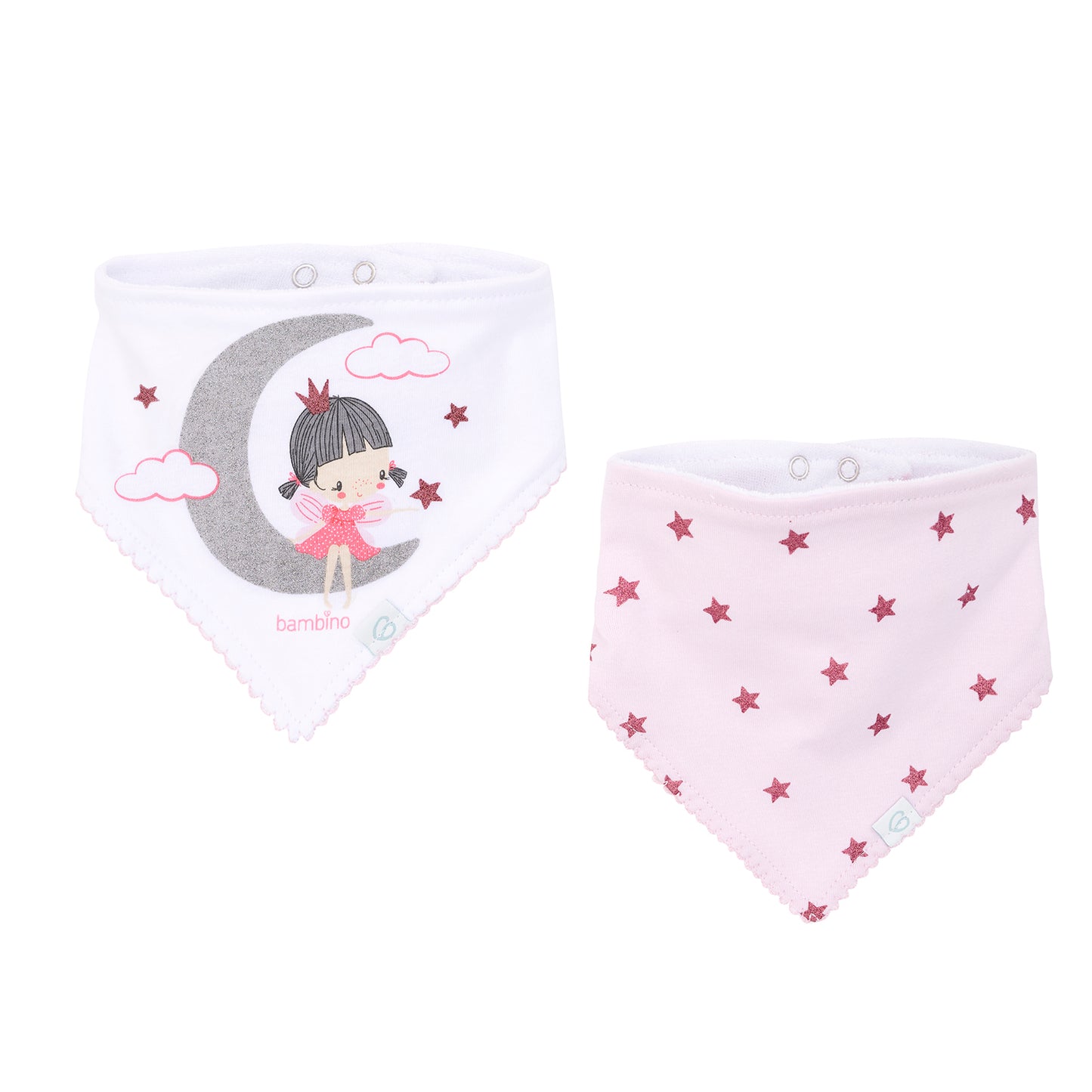 Set 2 Baberos Bandana Algodón Bambino