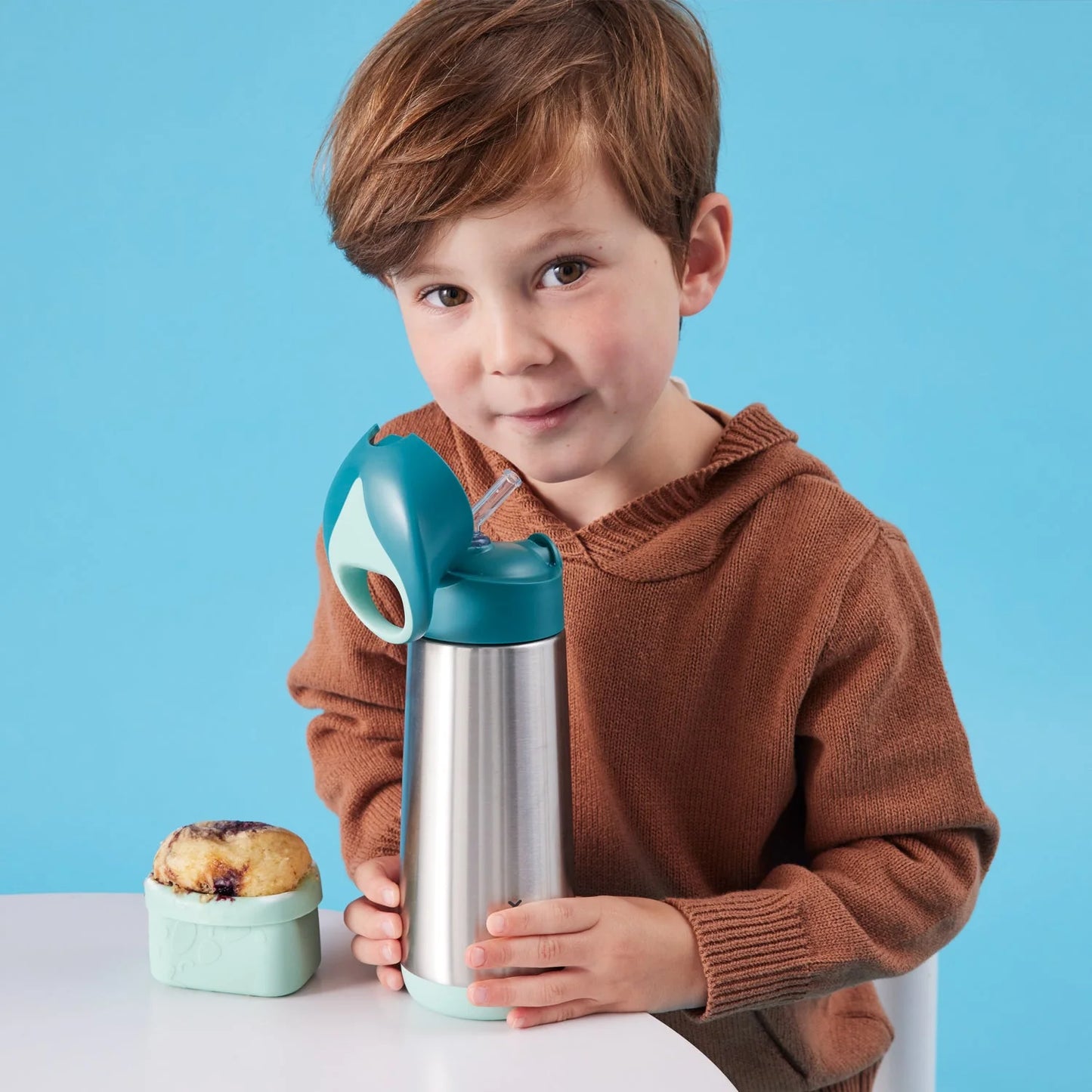 Botella Térmica Con Bombilla 500ml Niños B.box