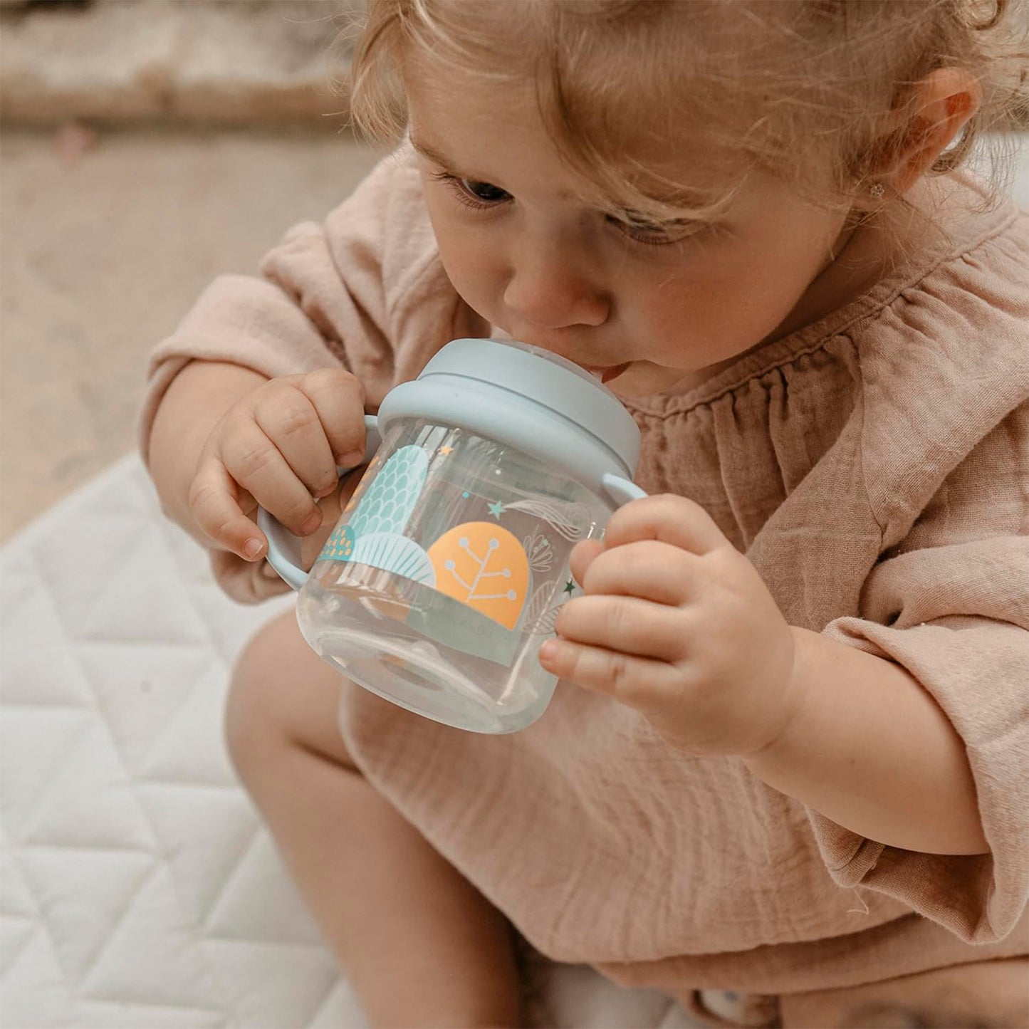 Vaso Mamadera con Asas y Tetina Silicona 270ml 6m+ Suavinex
