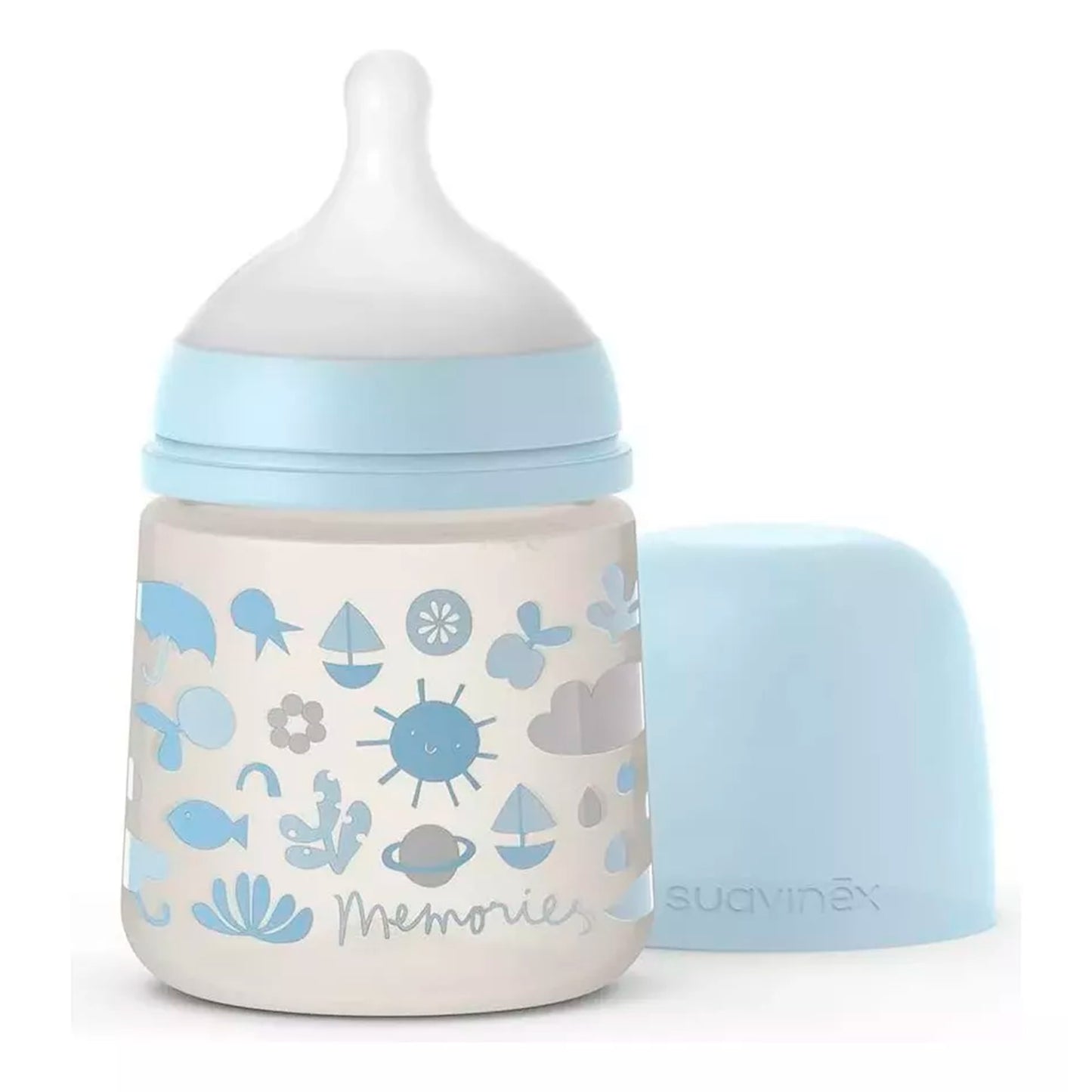 Mamadera con Tetina Fisiologica Sx Pro 150ml Flujo Lento +0m Memories Suavinex