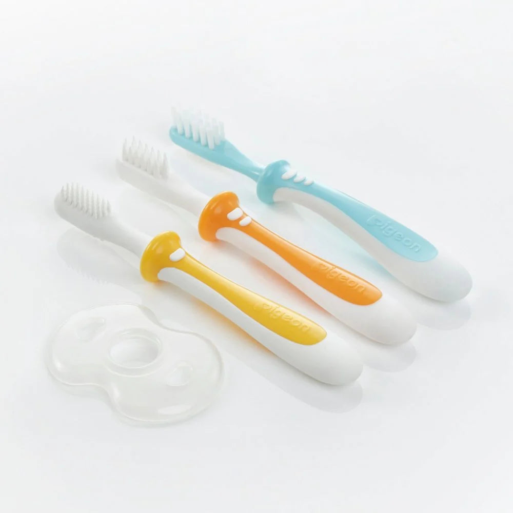 Set cepillos dentales de aprendizaje 3 etapas Pigeon