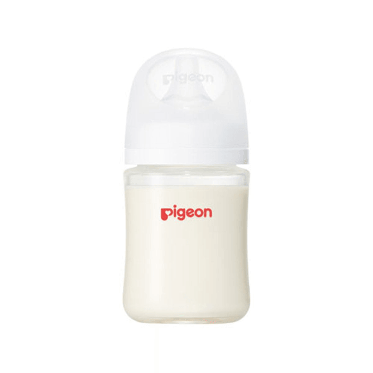 Mamadera Softouch 3rd Gen de boca ancha para bebés Pigeon, capacidad de 160 ml, hecha de polipropileno (PP), diseño ergonómico y suave, ideal para la alimentación segura y cómoda del bebé.