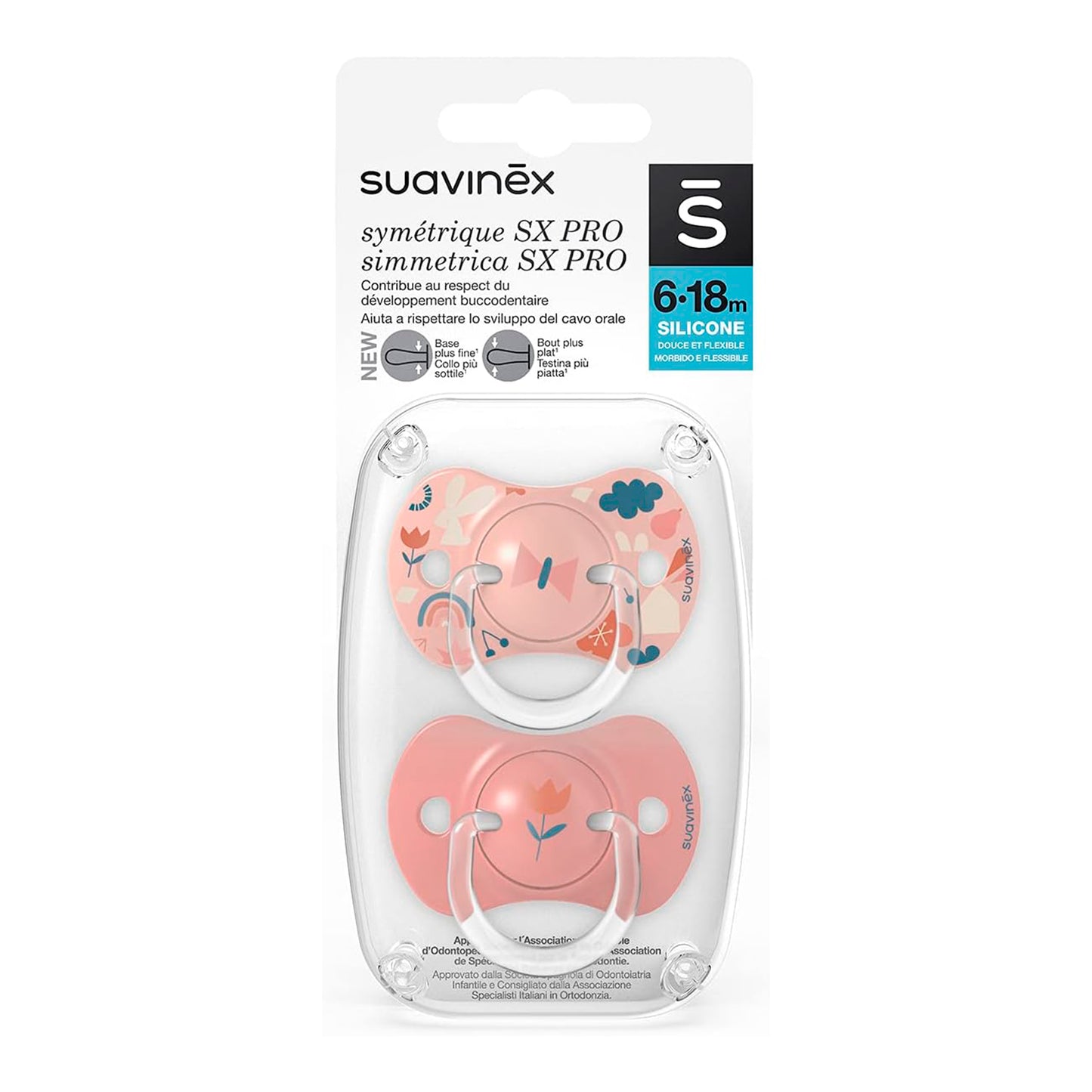 Pack de 2 Chupetes Forest con Tetina Fisiológica de Silicona SX Pro 6-18 meses