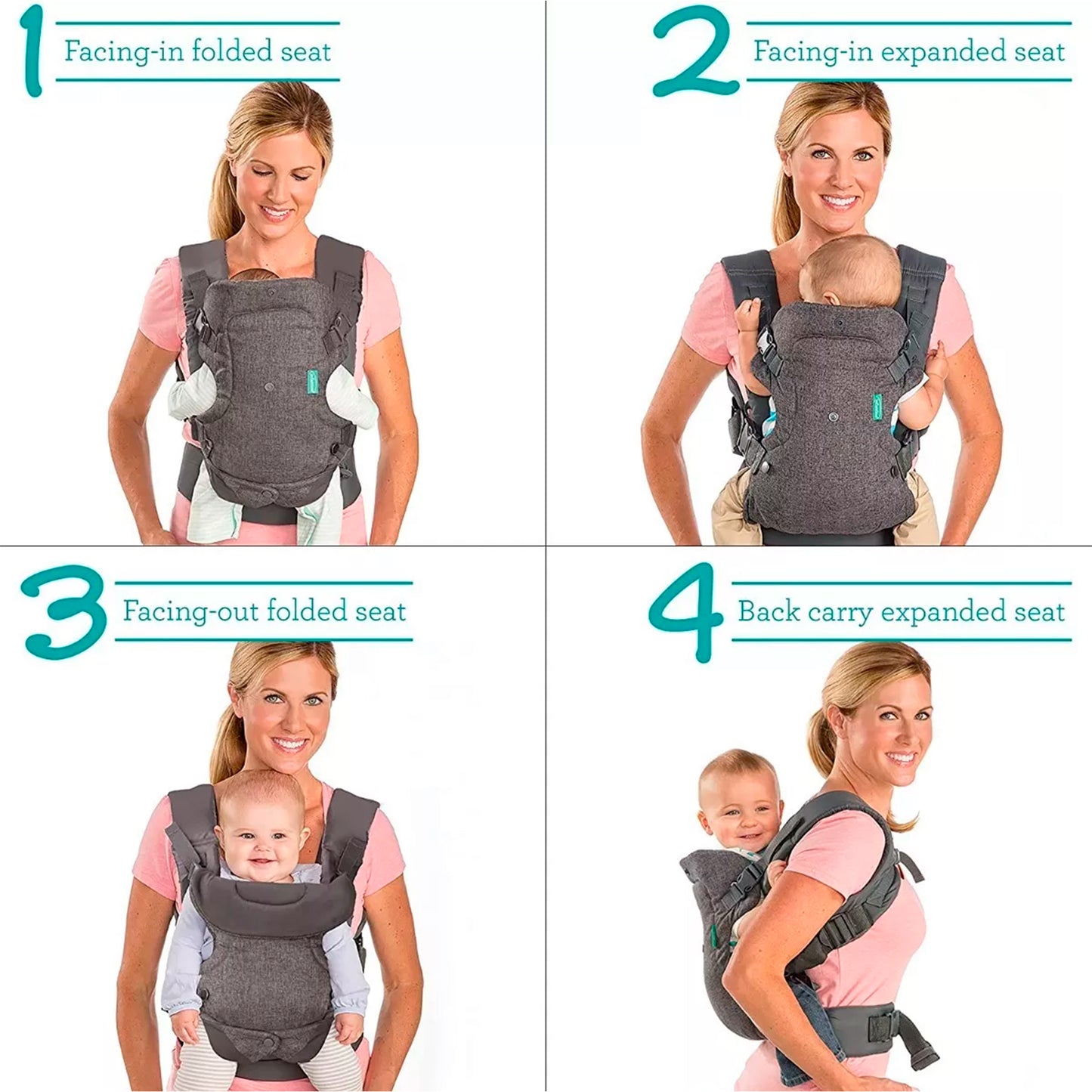 Portabebés Convertible 4 En 1 hasta 14.5kg Infantino